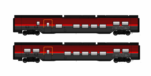 H0 DC 2 tlg Railjet 2 �BB Neu HE