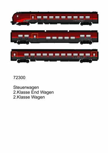 H0 DC 3 tlg Railjet 2 �BB Neu HE